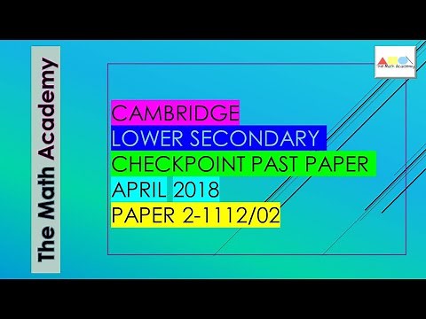 Cambridge Lower Secondary Mathematics Past Paper -April 2018/Paper 2 (1112/02)