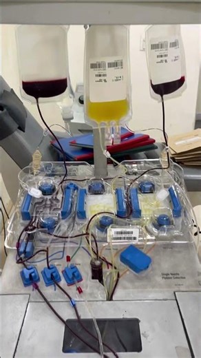 Apheresis machine (SDP) single donor platelets # follow and subscribe this channel # short videos