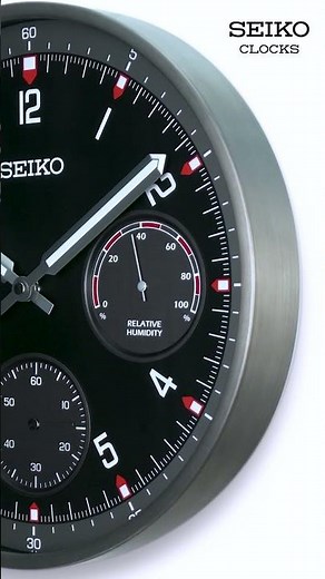 Seiko Clocks | QXA823K | Luminous Wall Clock – With Thermometer, Hygrometer & Glow-in-Dark Hands