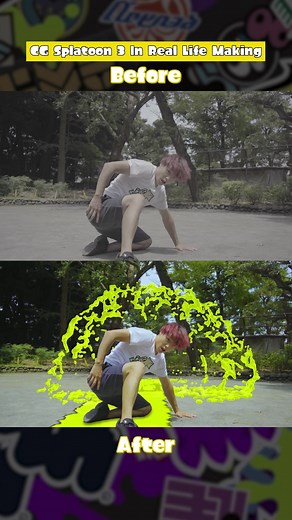 CG Splatoon 3 In Real Life Making #splatoon3 #cg #parkour #vfx