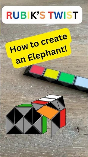 Create an Elephant from a Rubiks Snake 🐘