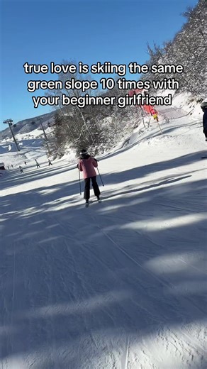 True Love: Skiing Together on Green Slopes