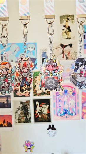 nemupan on Instagram: "Nemupan x Vograce Recently, I had the opportunity to collab with @vograce_official . They are one largest merch suppliers for artists, and I was super excited to make some new keychains with them! This time, I decided to make some acrylic keychains with a holographic rainbow base. What I loved most is that now there is an option to make them with an additional holographic lanyard! And what can I say? I love shiny things. Not only is the holo incredibly pretty, but I decide