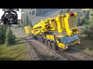 Hercules 1600 - Giant Crane Driving Through a Deep Muddy Road | Logitech G29 Gameplay