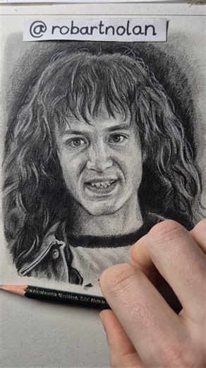 Draw Eddie from Stranger Things #strangerthings #pencilportrait