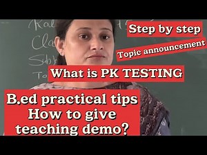 B.ed practical tips how to give teaching demo?