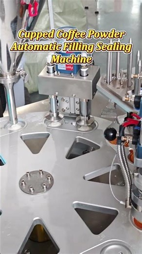 Cupped coffee powder automatic filling sealing machine