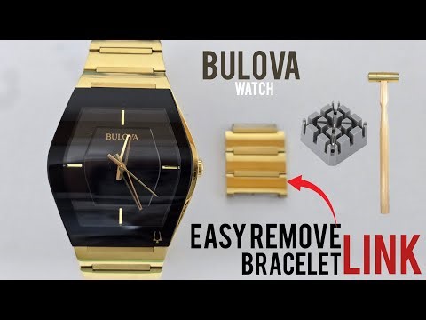 How To Remove / Resize Bracelet Link BULOVA Gemini 3 Watch.