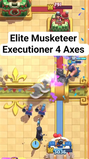 Elite Musketeer & Executioner with 4 Axes Finish the Game | Clash Royale Shorts