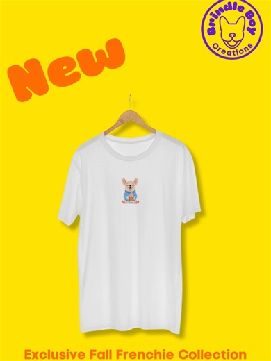 Need a fall staple? 🍁 Our Fall Frenchie tee is here! Made from 100% cotton, 3 colors, 6 sizes, and the cutest Frenchie design! 🐾 Shipped from the USA. 👉 Link in bio to shop now! #TshirtSeason #FallWardrobe #FrenchieStyle #CozyTees #DogLovers #PrintOnDemand #BrindleBoyCreations #FallFashion