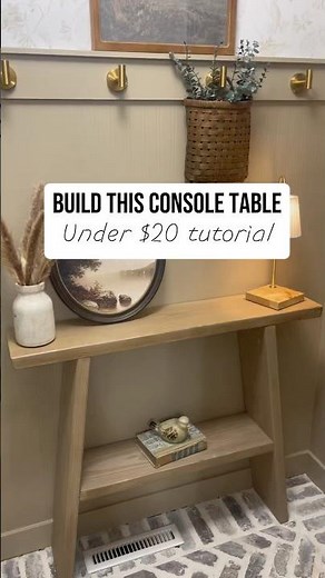 DIY console table under $20 👏🏼 full step-by-step build inside 🔨