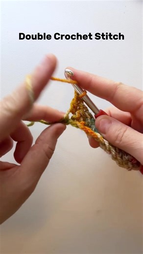 Beginner Crochet Tutorial: Double Crochet Stitch #crochet #tutorial #beginner #diy #crochetersoftiktok