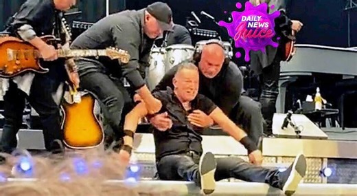 Bruce Springsteen stürzt auf der Bühne