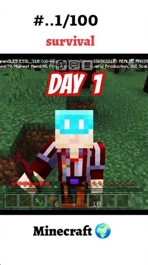 Minecraft Survival Series #1 First Day in New Survival #minecraft#minecraftsurvival#minecraftseries
