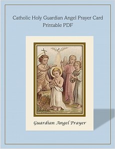 Catholic Holy Card ~ Guardian Angel Prayer Card, Vintage Religious Keepsake for Baptism or Gift - Etsy