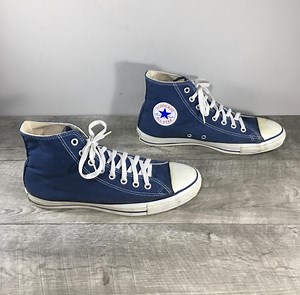 Vintage CONVERSE Chucks All Star Blue Canvas High Top Men's Shoes Sneakers Kicks Made in USA Size 9 - Etsy