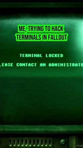 Trying to hack Terminal's in Fallout #fallout #fallout3 #shorts