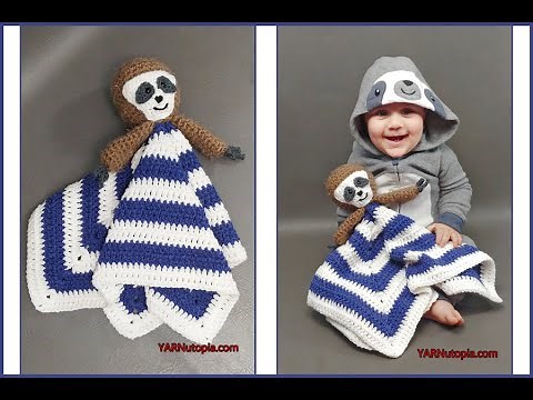 How to Crochet Tutorial: Sloth Lovey for Baby by YARNutopia