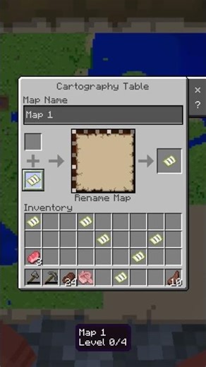 Using the cartography table in Minecraft #viral #youtubeshorts #viralshorts #gaming #shorts