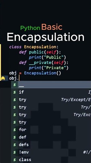 Python ENCAPSULATION Basic