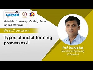 Lec 37: Types of metal forming processes-II