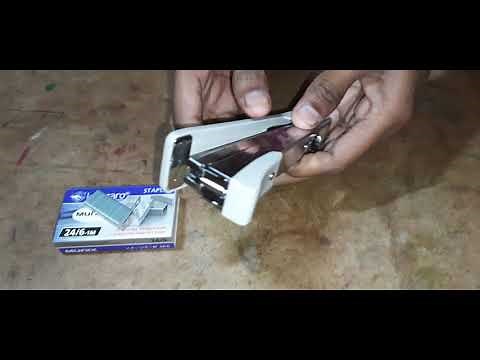 How to insert staples into stapler?