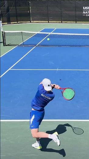 Division II action: Lubbock Christian University vs. Rockhurst University #tennis #ncaa
