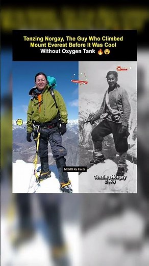 Tenzing Norgay, The Guy Who Climbed Mount Everest Before It Was Cool Without Oxygen Tank #shorts