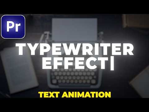 How to Make TYPEWRITER EFFECT in Premiere Pro