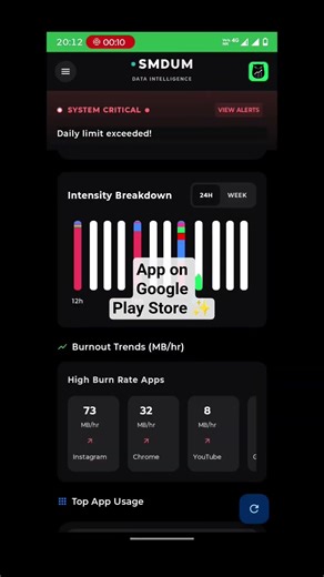 Download App on Google Play Store ✨, And Start Analysing your Data Usage ✨, #androidapp