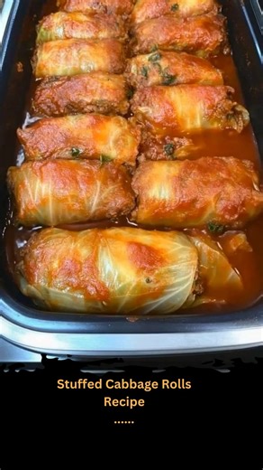 @easyrecipes572 on Instagram: "Stuffed Cabbage Rolls 🥬🍅✨ 🥣 Ingredients: For the rolls: 1 large head of green cabbage 1 lb ground beef (or half beef, half pork) 1 cup cooked white rice 1 small onion, finely chopped 2 cloves garlic, minced 1 egg Salt & pepper to taste For the sauce: 1 (28 oz) can crushed tomatoes 1 tbsp tomato paste 1 tbsp brown sugar 1 tbsp Worcestershire sauce 1 tsp paprika Salt & pepper to taste 🔥 Directions: Prep the cabbage: Bring a large pot of water to a boil. Core the 