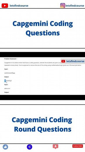 Capgemini Coding Questions #capgemini