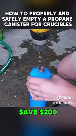 HOW TO PROPERLY AND SAFELY EMPTY A PROPANE CANISTER FOR CRUCIBLES #propane #tanks #Safely #cheap #preppe