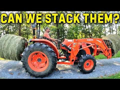 How We Moved and Stacked Our First Round Bales!