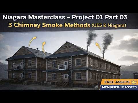 Niagara Masterclass – Project 01 Part 03 | 3 Chimney Smoke Methods Niagara #tutorial #unrealengine