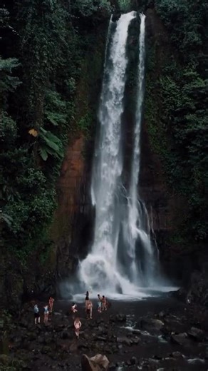 The ROAR of Gitgit Waterfall! 🌊💦 #Bali #Waterfall