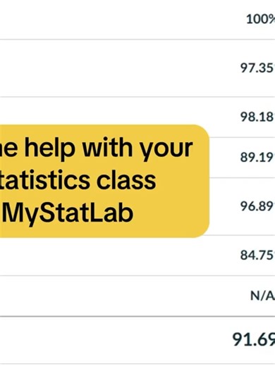 Need help with MyStatLab statistics_ I offer expert support for homework, quizzes, and exams. Clear explanations, fast help, real results. #MyStatLabHelp #mymathlab#statisticstutor#PearsonStats#edx#statshelp#collegehe