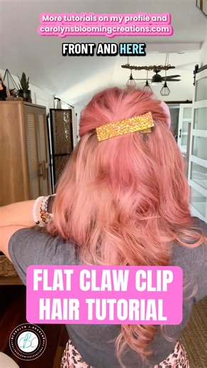 Easy Half Up Hairstyle Using a Flat Claw Clip ✨ #hairtutorial