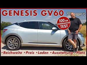 Genesis GV60 Sport 100 km Verbrauch Test - Wie weit fährt das Elektro SUV? Review Deutsch 2023
