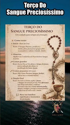 Reze o Terço do Sangue Preciosíssimo e encontre proteção em tempos difíceis 🕊️