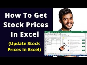 How To Get Stock Prices In Excel (Update Stock Prices In Excel)