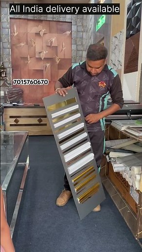 Self adhesive golden acrylic strip | wall decor with mirror tape | hsk home decor |