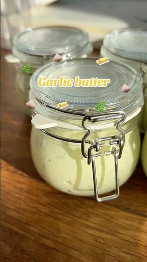 Homemade garlic butter recipe🧈🧄🌱 #recipe #organic #homemade #cooking #farming