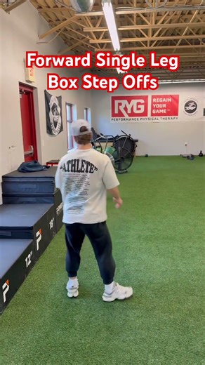 Forward Single Leg Box Step Offs