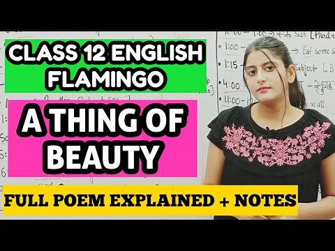 A thing of Beauty Class 12 in hindi