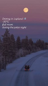 Driving in Lapland in –30°C, under a full moon during the polar night. Silence, cold, and pure Arctic magic. Have you ever experienced this? ❄️🌕✨ | Niko Laurila Photography