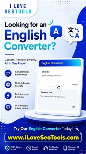 English Converter – Free Online English Text Converter | iLoveSEOTools