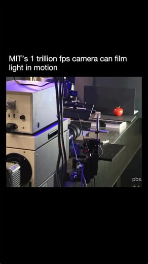 SpaceHub on Instagram: "MIT has built a camera so fast it can capture light itself. The camera records at 1 trillion frames per second, allowing scientists to slow down the fastest thing in the universe and watch it move through a scene. You can actually see light reflect off the floor, pass through fruit, and create shadows with a delay. To put it in perspective, if you filmed a bullet going through an apple with this camera, the playback would take an entire year to watch. This breakthrough op