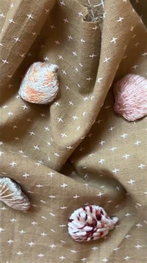 3D Hand Embroidered Stumpwork Seashells