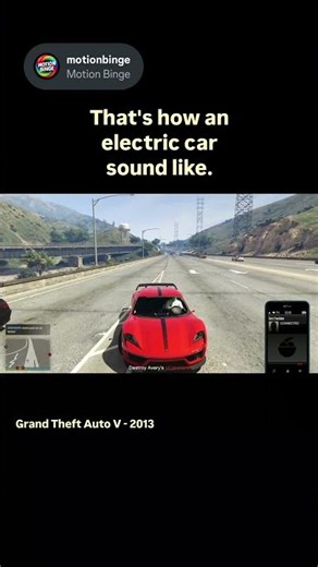 That's how an electric car sound like. #gta #gta5 #gtav #motionbinge #fun #gameplay #gaming #new